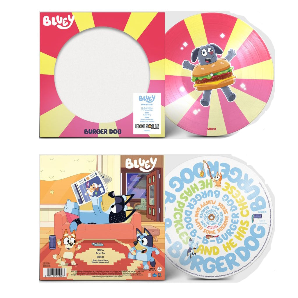 Bluey - Burger Dog / Bluey Theme Tune (Burger Dog Version) 7" picture disc Vinyl RSD25