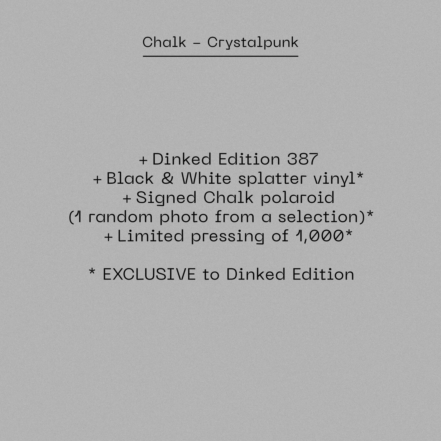 Chalk - Crystalpunk (Dinked Edition Vinyl)