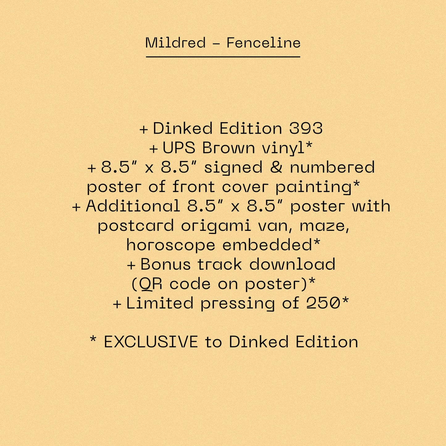 Mildred - Fenceline (Dinked Edition Vinyl)