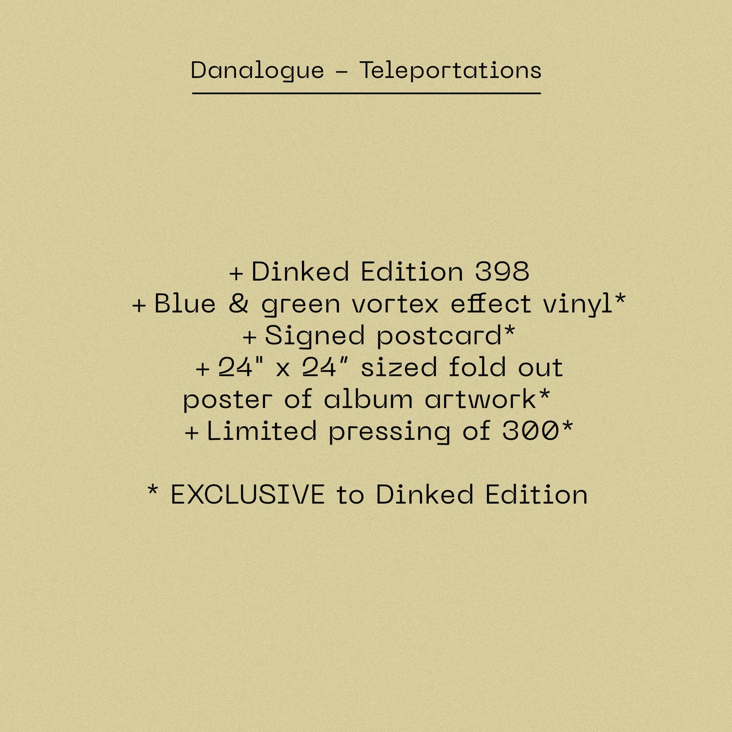 Danalogue - Teleportations (Dinked Edition Vinyl)