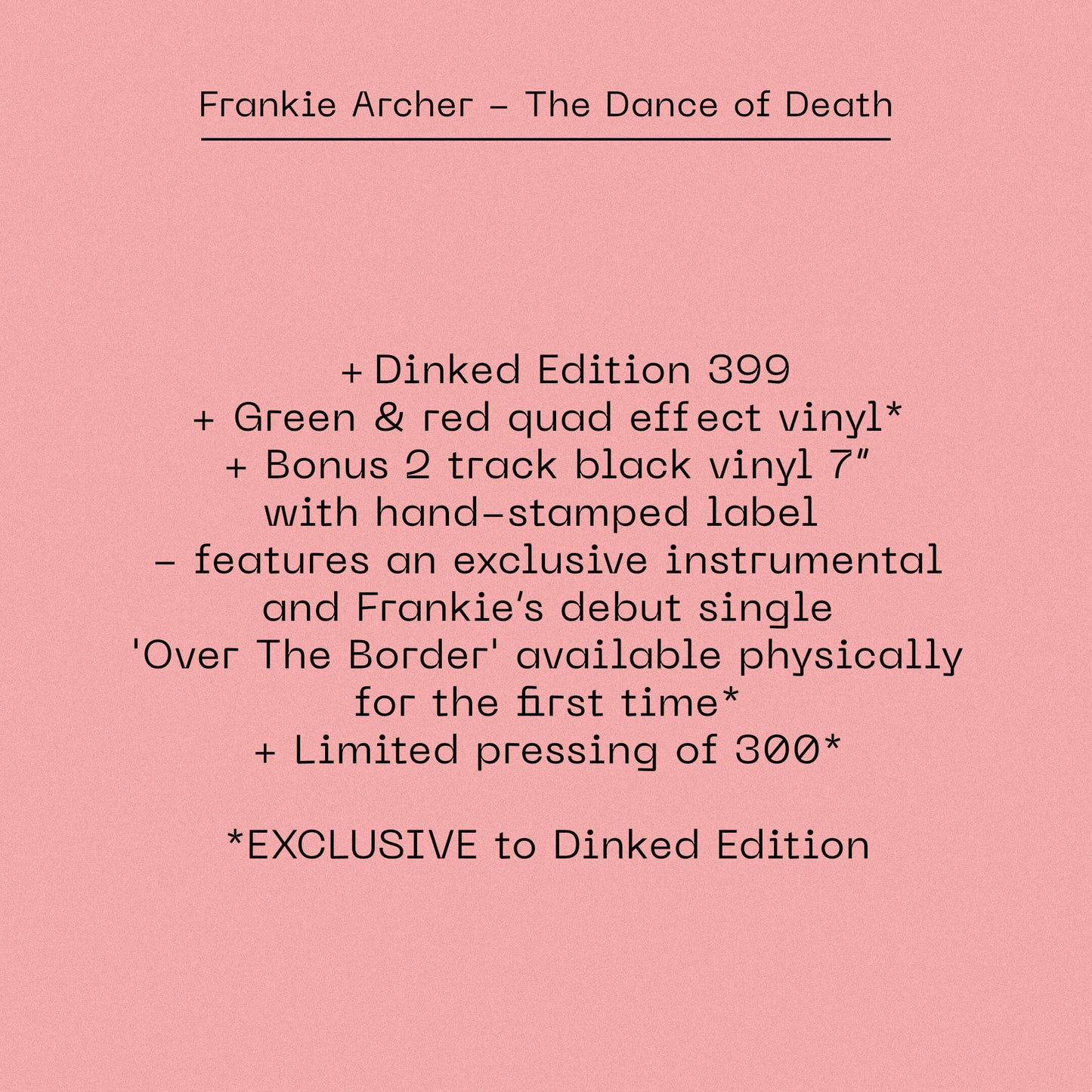 Frankie Archer - The Dance of Death (Dinked Edition Vinyl)