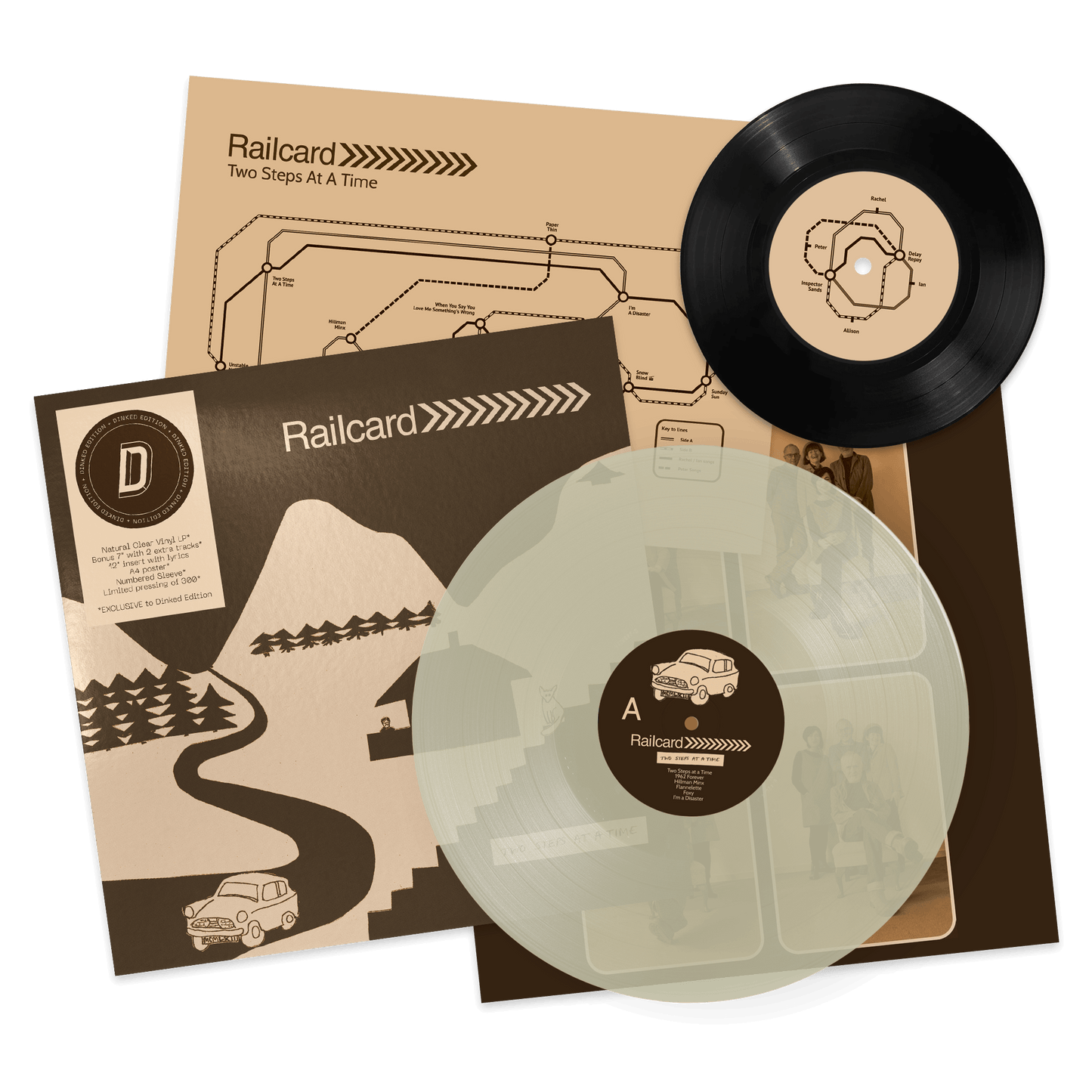 Railcard - Two Steps At A Time (Dinked Edition Vinyl) + Bonus 7"