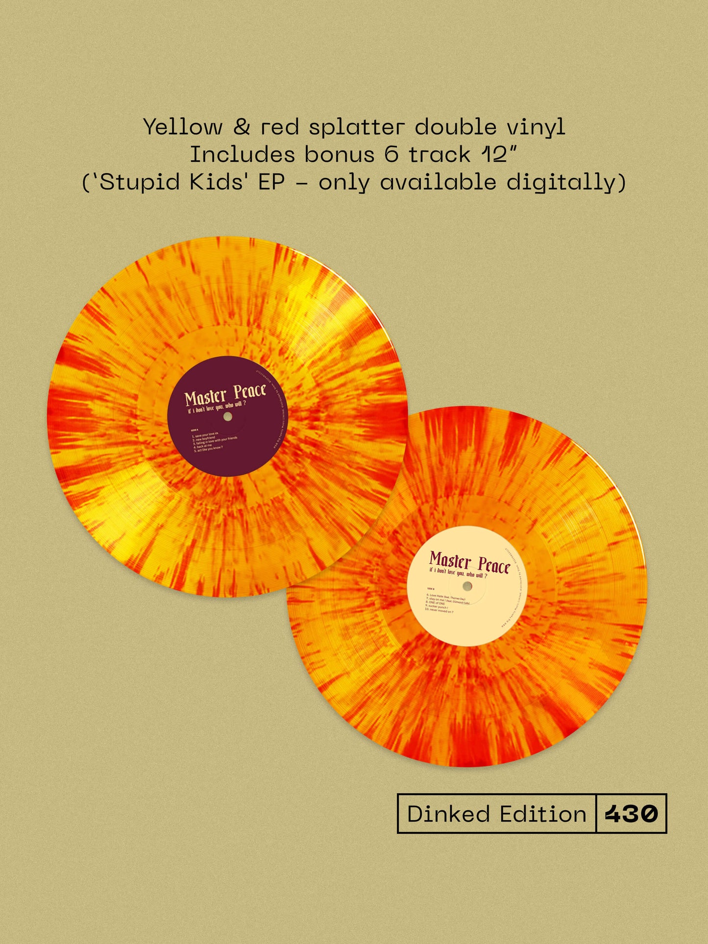 Master Peace - if i don't love you, who will ? (Dinked Edition Vinyl + Bonus 12" EP) + In-store Ticket