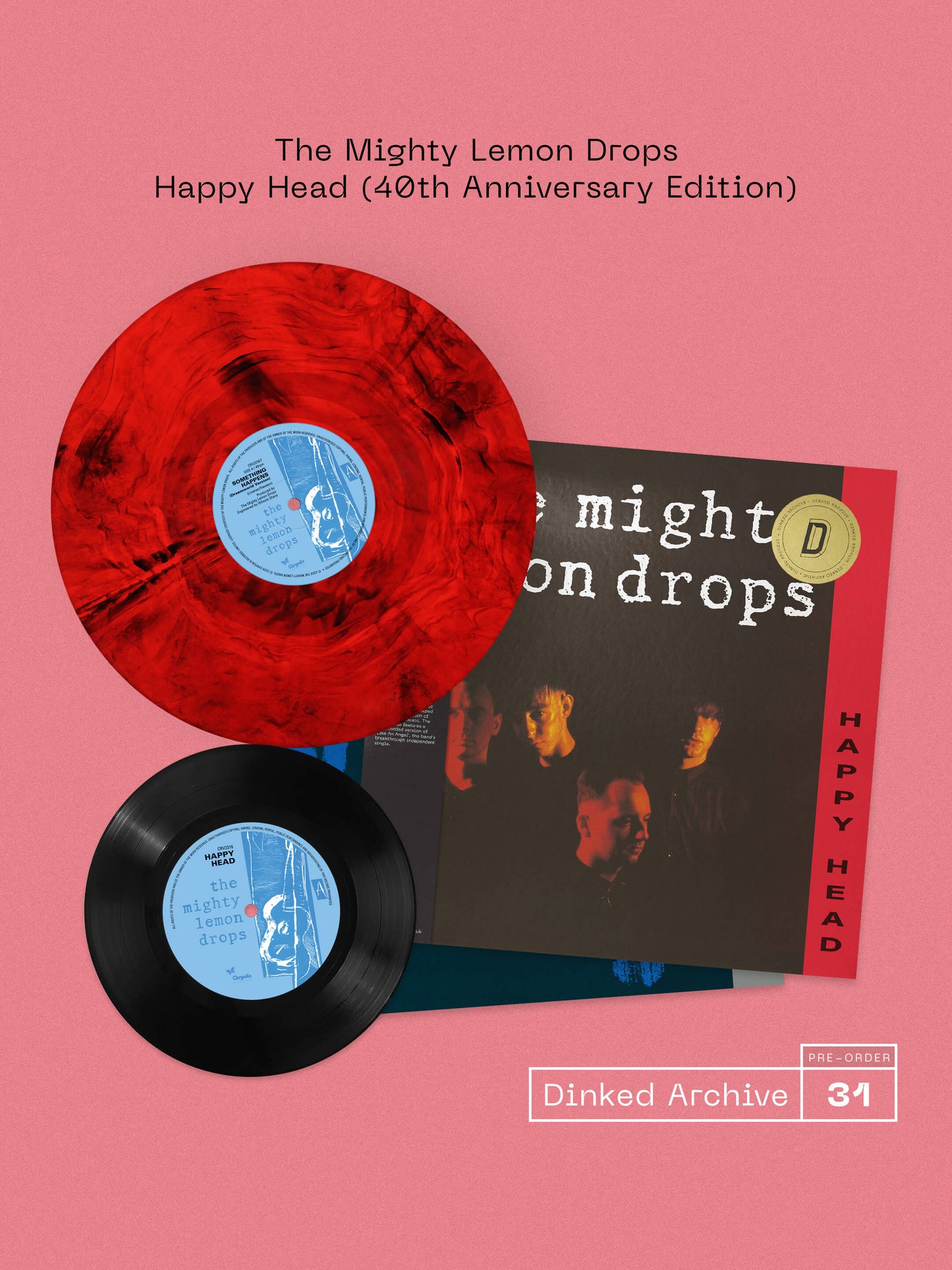 The Mighty Lemon Drops - Happy Head (40th Anniversary Edition) (Dinked Edition Vinyl)