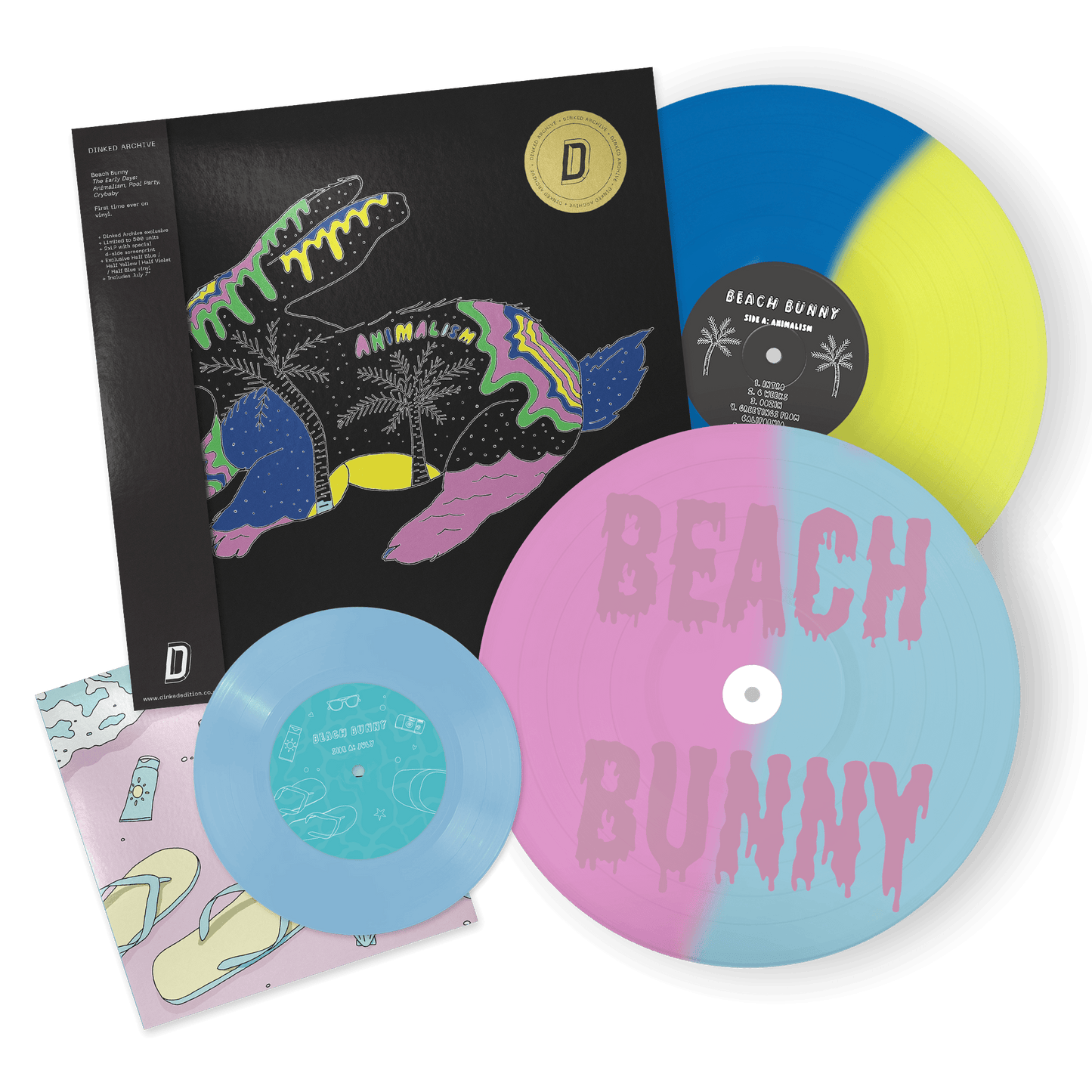 Beach Bunny - The Early Days: Animalism, Pool Party, Crybaby (Dinked Edition Vinyl) + Bonus 7"