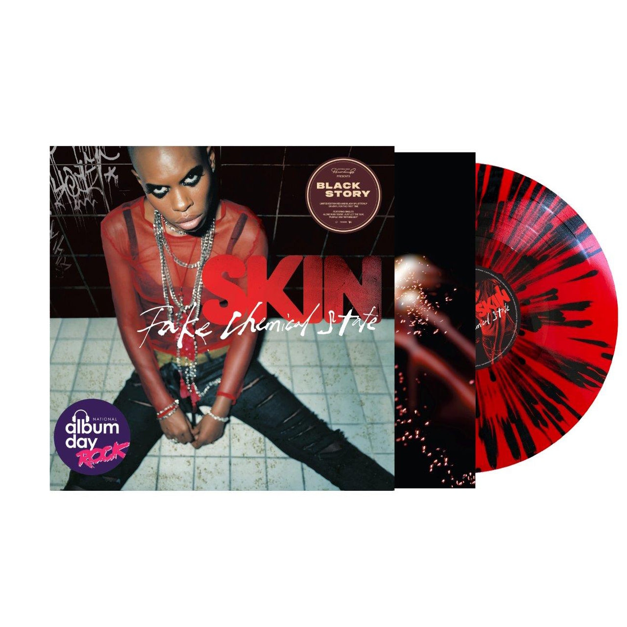 SKIN - Fake Chemical State (Red & Black splatter Vinyl) (National Album Day)