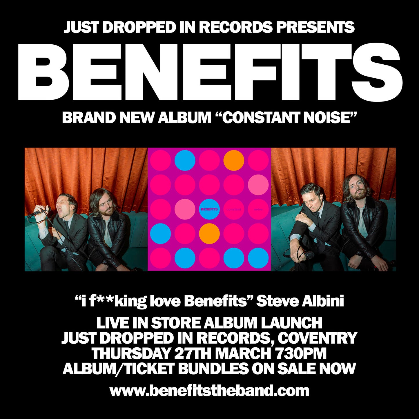 Benefits - Constant Noise (Ltd. Neon Pink Vinyl + In-store Ticket)