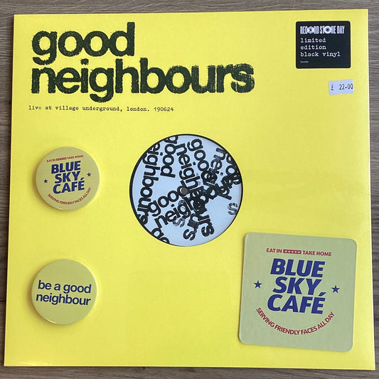 Good Neighbours - Live at the Village Underground, London (19, 06, 24) SIGNED ON BACK COVER (Vinyl) RSD25 + BEERMAT + PIN BADGES