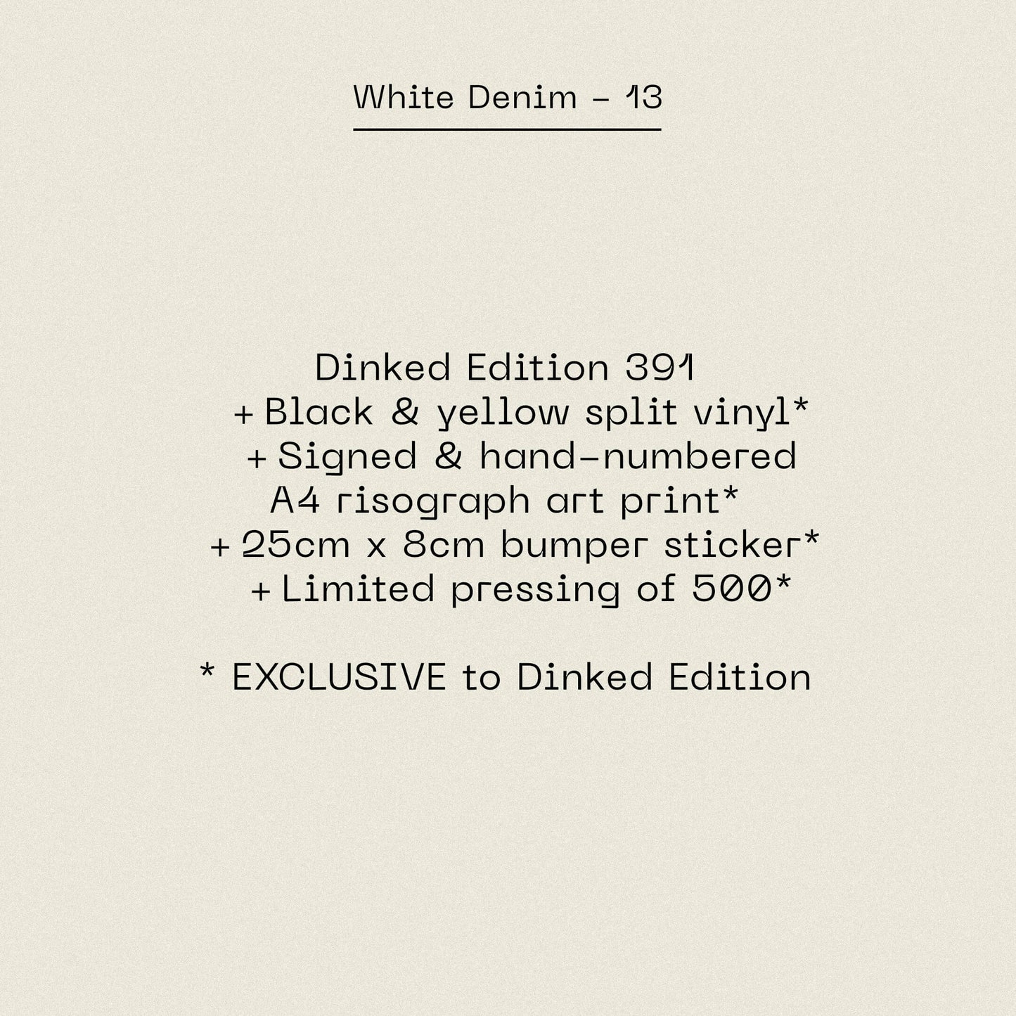 White Denim - 13 (Dinked Edition Vinyl)