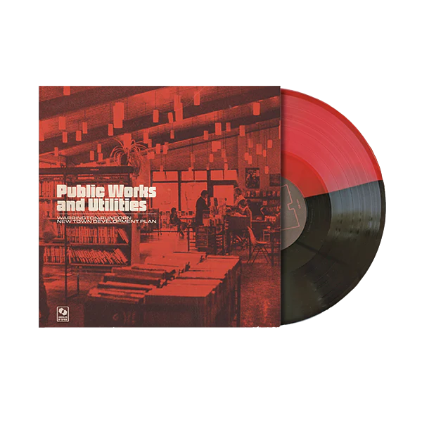Warrington-Runcorn New Town Development Plan - Public Works and Utilities (Transparent Red and Black "Half & Half" Vinyl)