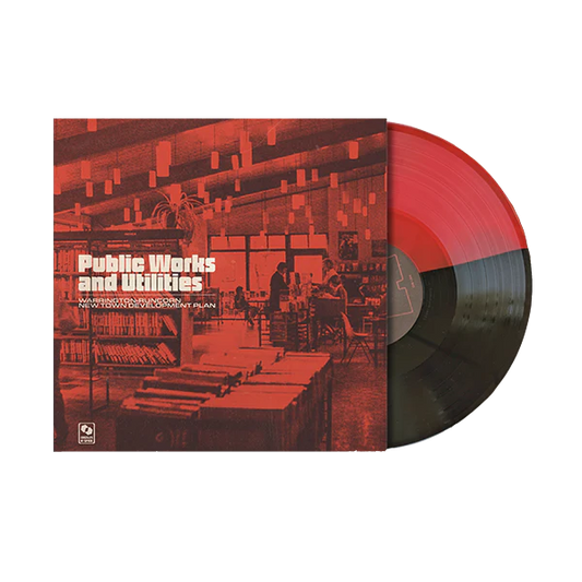 Warrington-Runcorn New Town Development Plan - Public Works and Utilities (Transparent Red and Black "Half & Half" Vinyl)